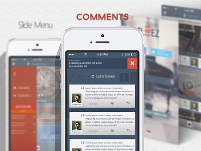 Mobile Comments UI app comments concept design flat icons iphone mobile ui ux