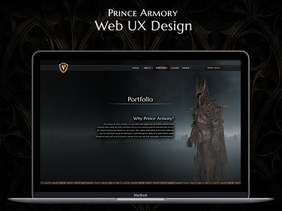 Web UX UI Design on Gothic Theme