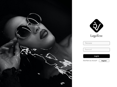 Fashion portfolio Log In application design fashion logo portfolio ui uidesign ux uxdesign web website