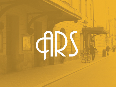 Ars brand cinema concept cracow id logo redesign retro simple typography yellow