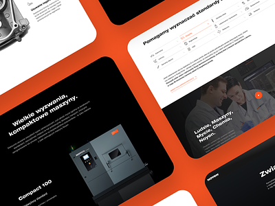 Noyen clean design industrial machine orange simple web webdesign website
