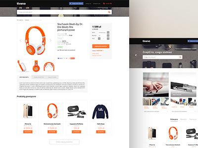 Tivano clear e commerce flat minimal product shop simple store theme web webdesign website