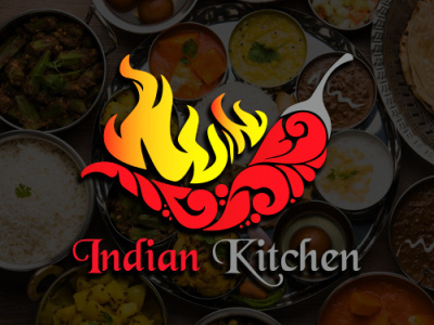 Indian Kitchen Logo Design branding design food illustration indian kitchen logo logo design restaurant vector