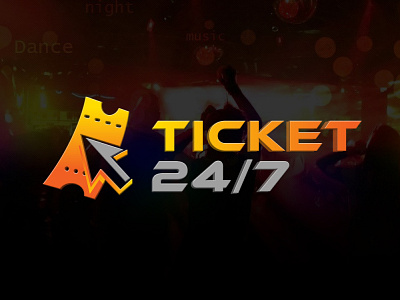 Ticket 24/7 Logo Design branding design events illustration logo logo design professional ticket vector