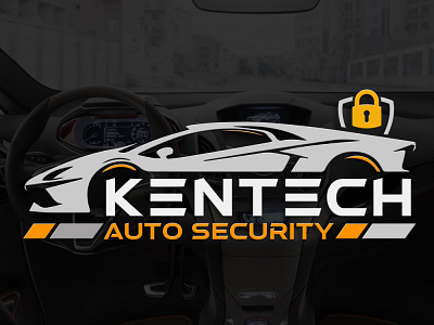 Kentech Auto Security Logo Design auto branding car design garage illustration logo logo design vector