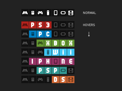 pixel platform icons