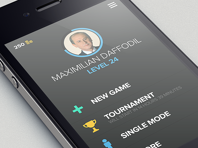 welcome page for registered users app flat game ios iphone minimal navigation
