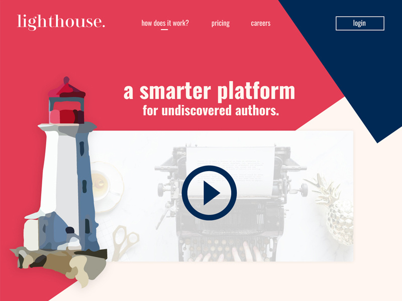 Lighthouse Writers Review by Julia Voortman on Dribbble