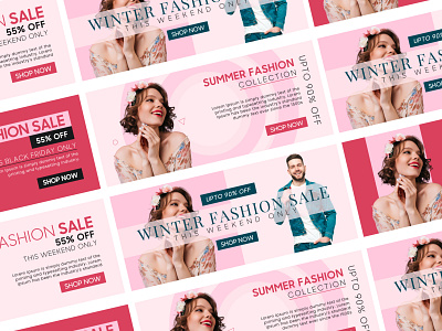 Fashion Sale Web Banner Design | Shopify Web Banner