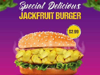 Bangladeshi Special Jackfruit Burger Social Media Post Design