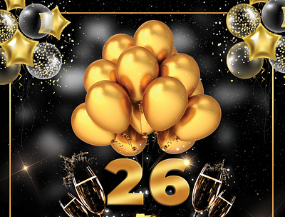 Golden Birthday Flyer adobe adobe photoshop animation background birthday birthday flyer branding brochure brochure design design flyer flyer design flyer template golden graphic design illustration leaflet photoshop poster