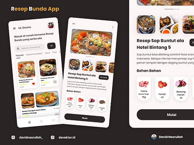 Resep Bunda App ui