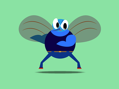 Angry Modern Fly Illustration bee design fly graphic design illustration modern art