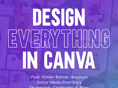 Design Everything in Canva || Fiverr Gig Preview branding canva canva story design graphic design social media graphics templates