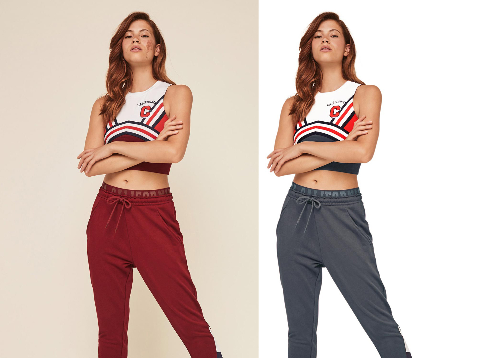 Background removal and model retouching by Photo Editing on Dribbble