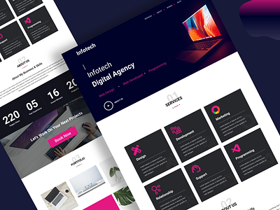 Digital Agency Landing Page app design graphic design icon logo ui ux