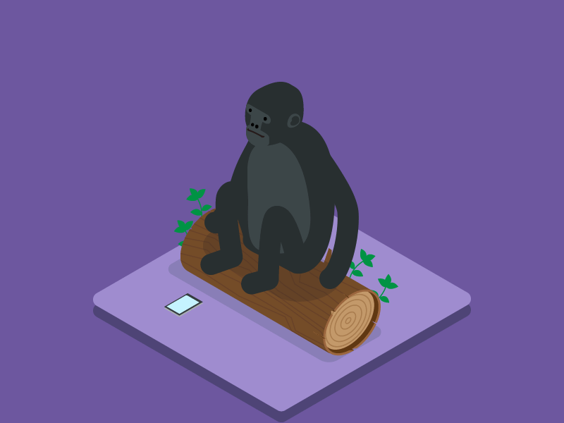 Gorilla Selfie gif gorilla illustration selfie vector waaffle