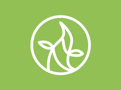 Beanstalk Logo beanstalk green logo mark vector