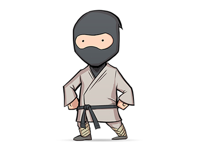 Evolution of a ninja cartoon evolution illustration ninja