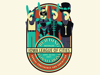 IA League of Cities Conference Logo adobe draw adobe illustrator branding graphic design logo rock vector vector art