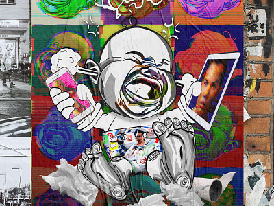 Glitch Baby adobe draw adobe illustrator adobe illustrator draw graphic design illustration poster poster design social commentary technology