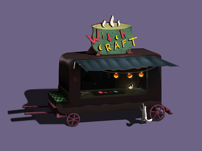 witchcraft wagon 2d 2d game art art artwork cg cg art cg drawing concept concept art design game art game item design graphic design illustration location design materials props