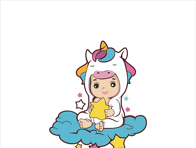 baby unicorn app ca design graphic design icon illustration logo vector