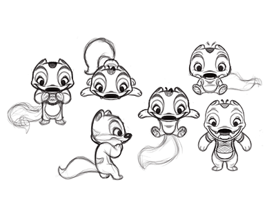 Sketch By AndyToonz cartoon character design cute sketch