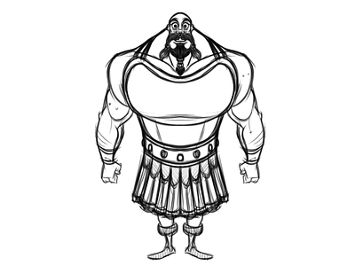 Warrior By AndyToonz Studios character design concept design drawing sketch sketchbook viking warrior