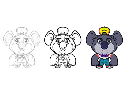 Koala By ATS @andytoonz cartoon character design cute koala vector