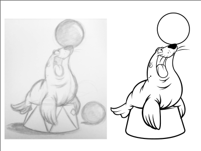 Seal By AT Studios cartoon character design cute fun vector