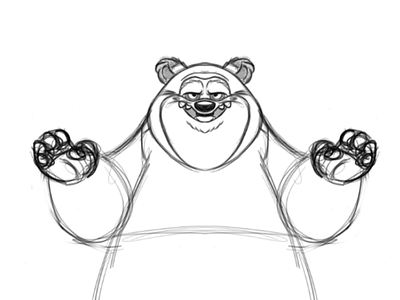 Ugly Bear bear cartoon character design