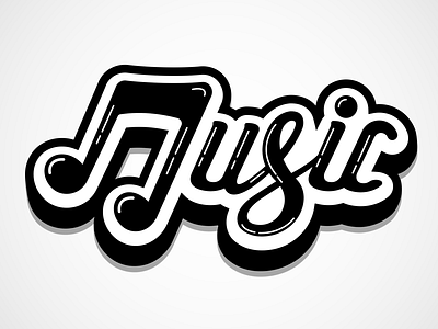 Music Lettering adobe custom design illustrator lettering type