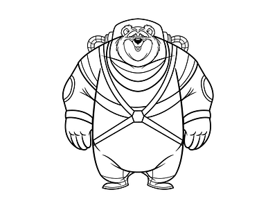 Space Bear - Character adobe cartoon characterdesign illustrator mascot