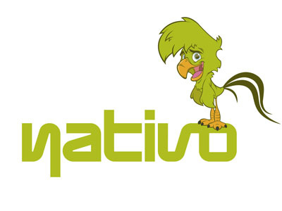 Nativo by AndyToonz ad advertising andytoonz art bird cartoon design green illustration logo marketing nativo vector