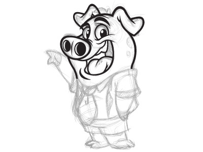 AndyToonz Pig andytoonz art cartoon character character design illustration illustrator vector