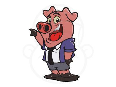 AndyToonz Pig Colored art cartoon character character design illustration illustrator vector