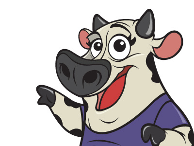 AndyToonz's Cow (colored) andytoonz animal art cartoon character design cow creative creativity illustration illustrator vector