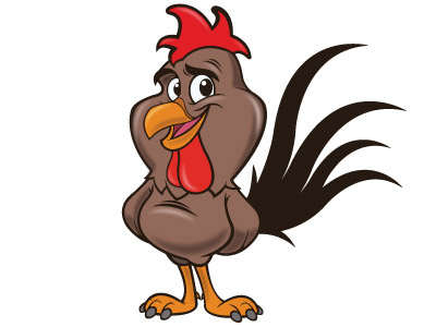 Rooster by AndyToonz andytoonz art brown cartoon character design cute illustration illustrator red rooster vector