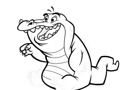 Gator By AndyToonz andytoonz animal art cartoon character character design concept illustration illustrator vector