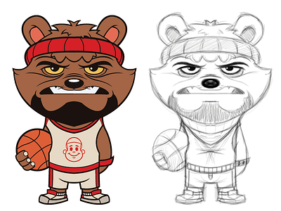 AndyToonz Basketball Character andytoonz animal art basketball cartoon character character design concept illustration illustrator sports vector