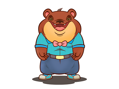 ChunkyBear By Andytoonz andytoonz animal art cartoon character character design concept illustration illustrator vector