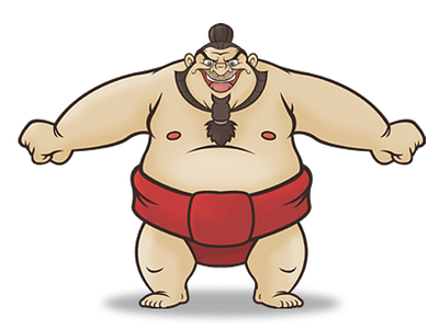 Sumo Wrestler By AndyToonz andytoonz art cartoon character character design concept illustration illustrator vector