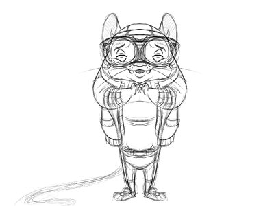 NerdyMouse By AndyToonz andytoonz animal cartoon character design cute drawing pencil sketch sketchbook pro