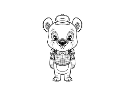 Bear By AndyToonz andytoonz animal cartoon character design cute drawing pencil sketch sketchbook pro