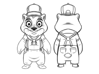 Character By AndyToonz andytoonz animal cartoon character design cute drawing pencil sketch sketchbook pro