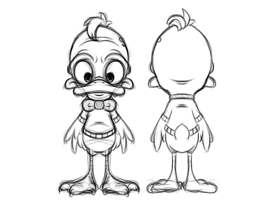Duck By AndyToonz andytoonz cartoon character design drawing pencil sketch sketchbook pro