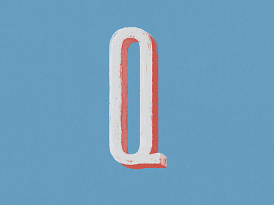 Letter Q 3d handmade mainframe painted pastel type typographic typography