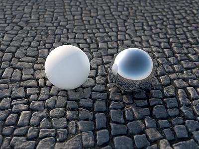 C4D Cobblestones 3d c4d cinema 4d photoreal physical real realistic render sphere texture texturing