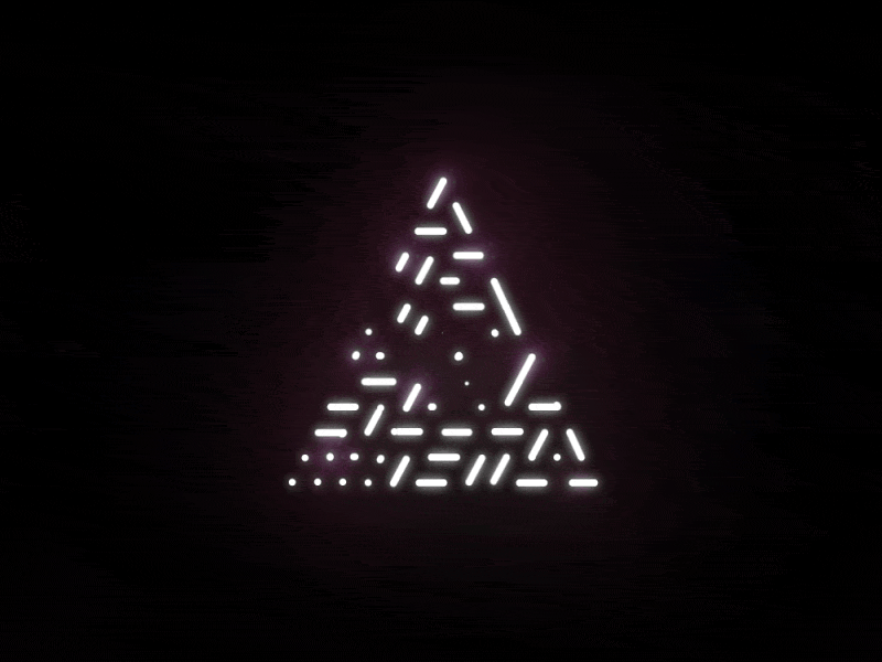 Glowy Triangle [GIF] ae after effects animated animation design gif glow loop mograph motion motion graphics tron